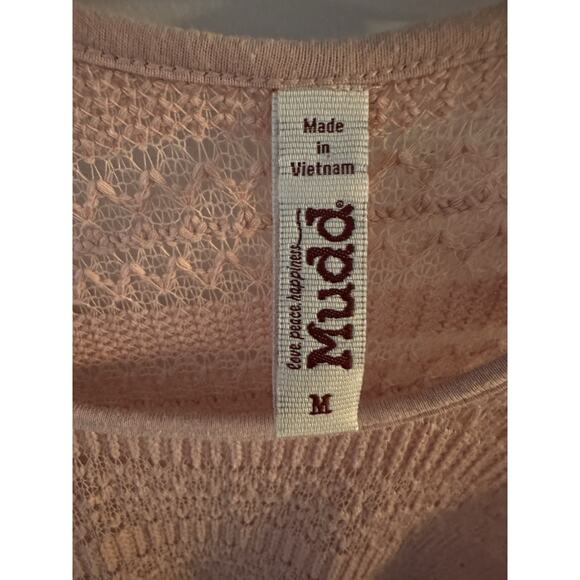 Mudd Y2k Crochet Tank Top Rose Festival Boho Hippie Longer Length Size Medium - Picture 3 of 5